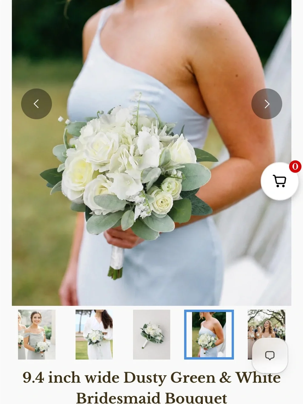 9.2 in bridesmaid bouquet